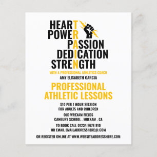Traits of an Athlete, Athletics Lesson Advertising Flyer