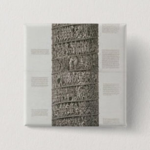 Trajan's Column (engraving) 2 Inch Square Button