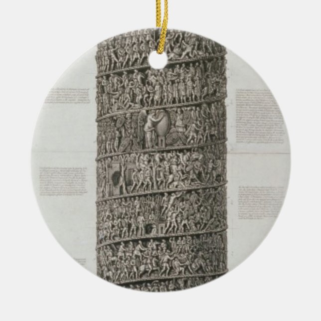 Trajan's Column (engraving) Ceramic Ornament (Front)