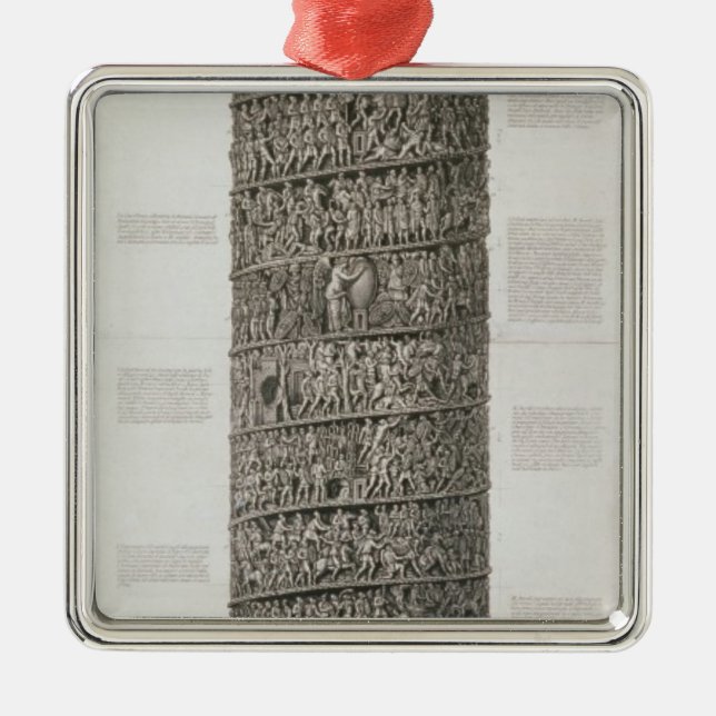 Trajan's Column (engraving) Metal Ornament (Front)
