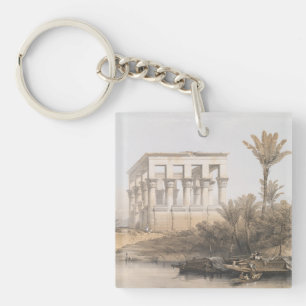 Trajan's Kiosk, hypaethral Temple at Philae Egypt Keychain