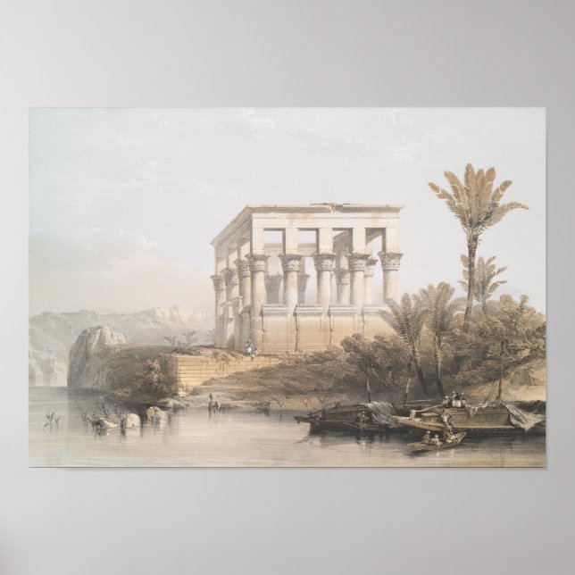 Trajan's Kiosk, hypaethral Temple at Philae Egypt Poster (Front)