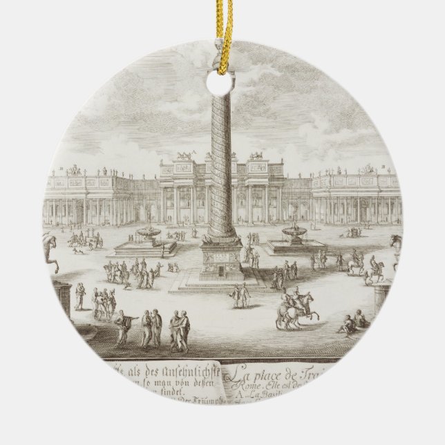 Trajan's Square Rome, from 'Entwurf einer historis Ceramic Ornament (Front)