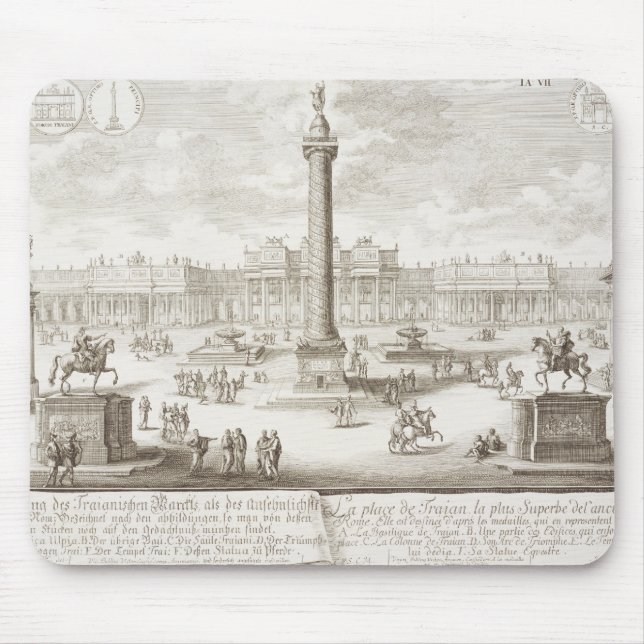 Trajan's Square Rome, from 'Entwurf einer historis Mouse Pad (Front)