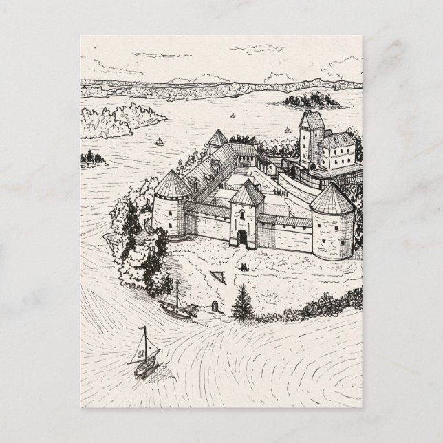 Trakai Island Castle Lithuania Gothic Architecture Postcard (Front)