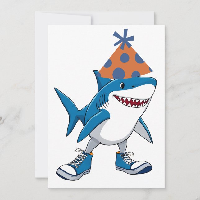 Tralalero Tralala Birthday Cartoon Shark Invitation (Front)