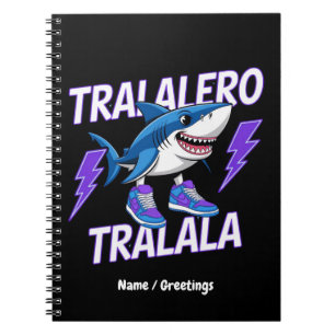 Tralalero Tralala Bootleg Funny Shark Meme Graphic Notebook