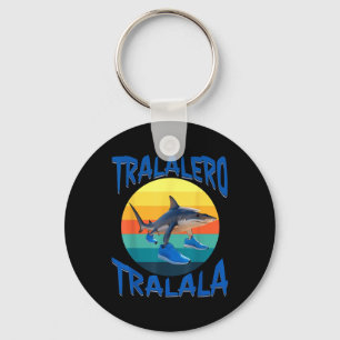 Tralalero Tralala Funny Italian Brainrot Meme  Keychain