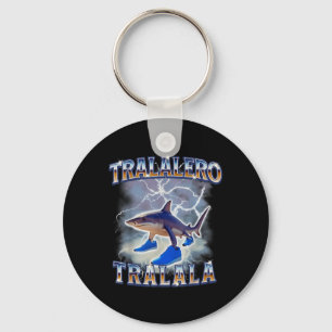 Tralalero Tralala Funny Shark Meme Bootleg  Keychain