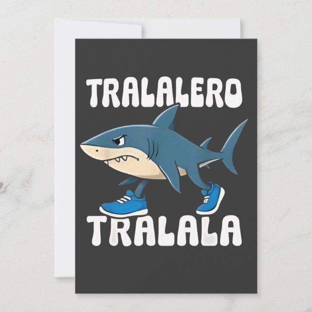 Tralalero Tralala Funny Shark Meme Invitation (Front)