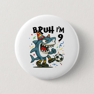 Tralalero Tralala Italian Brain Red Boy Soccer 9th 2 Inch Round Button