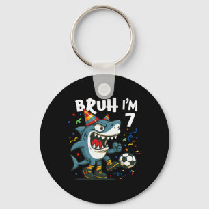 Tralalero Tralala Italian Brain Red Soccer 7th Bir Keychain