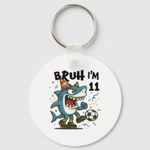 Tralalero Tralala Italian Brainrot Boy Soccer 11th Keychain