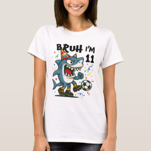 Tralalero Tralala Italian Brainrot Boy Soccer 11th T-Shirt