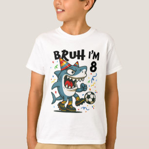 Tralalero Tralala Italian Brainrot Boy Soccer 8th T-Shirt