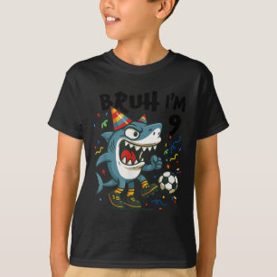 Tralalero Tralala Italian Brainrot Boy Soccer 9th T-Shirt