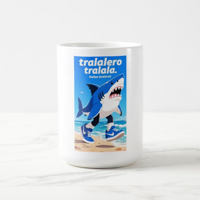 tralalero tralala "italian brainrot"  coffee mug (Center)