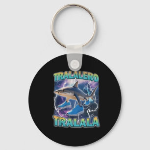 Tralalero Tralala Italian Brainrot Funny Shark Mem Keychain