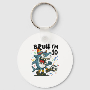 Tralalero Tralala Italian Brainrot Soccer 10th Bir Keychain