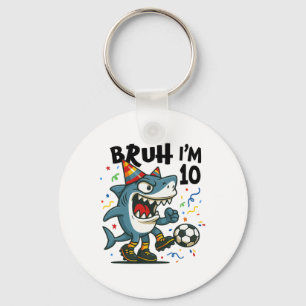 Tralalero Tralala Italian Brainrot Soccer 10th Bir Keychain