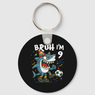 Tralalero Tralala Italian Brainrot Soccer 9th Birt Keychain
