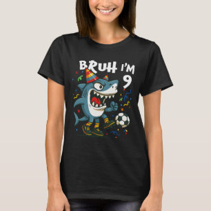 Tralalero Tralala Italian Brainrot Soccer 9th Birt T-Shirt