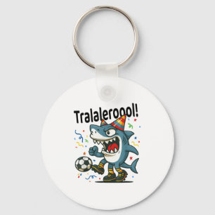 Tralalero Tralala Italian Brainrot Soccer Birthday Keychain