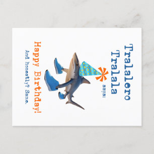 Tralalero Tralala Shark Carte d'anniversaire amusa