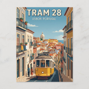 Tram 28 Lisbon Portugal Postcard
