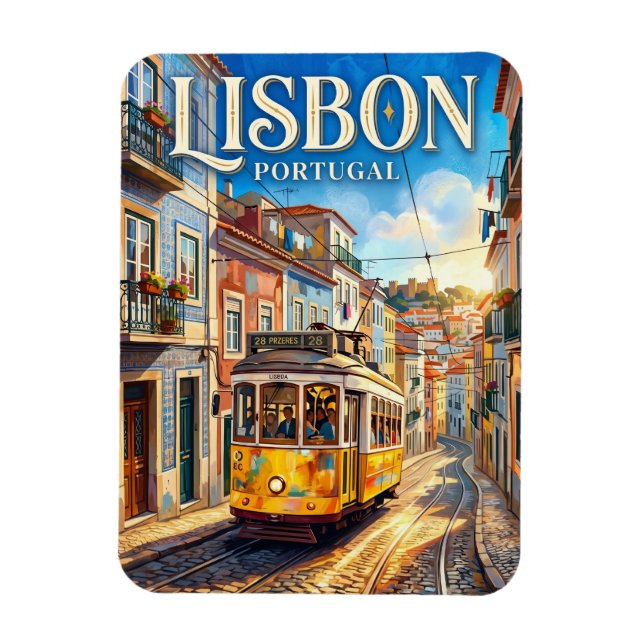 Tram 28 Portugal Magnet (Vertical)