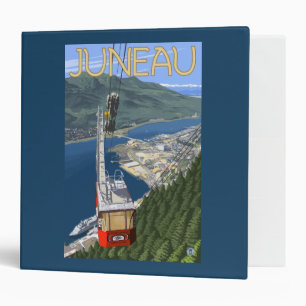 Tram over Juneau, Alaska Vintage Travel Poster Binder