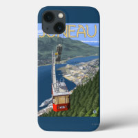 Tram over Juneau, Alaska Vintage Travel Poster