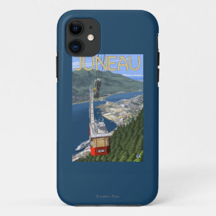 Tram over Juneau, Alaska Vintage Travel Poster iPhone 11 Case