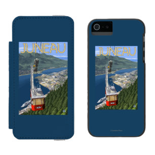 Tram over Juneau, Alaska Vintage Travel Poster Incipio Watson™ iPhone 5 Wallet Case