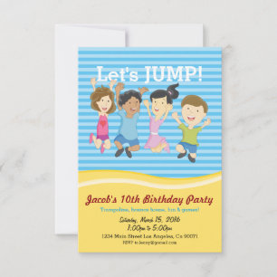 Trampoline Anniversaire Fête Invitation