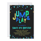 Trampoline Birthday Invitation Jump Play Party