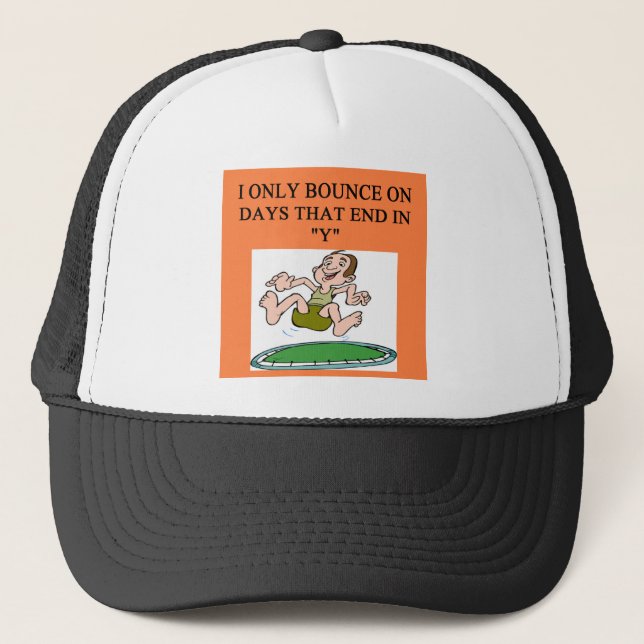 trampoline bounce trucker hat (Front)