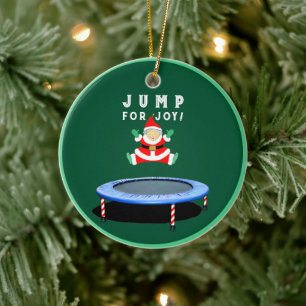 Trampoline Christmas Collectable Ceramic Ornament