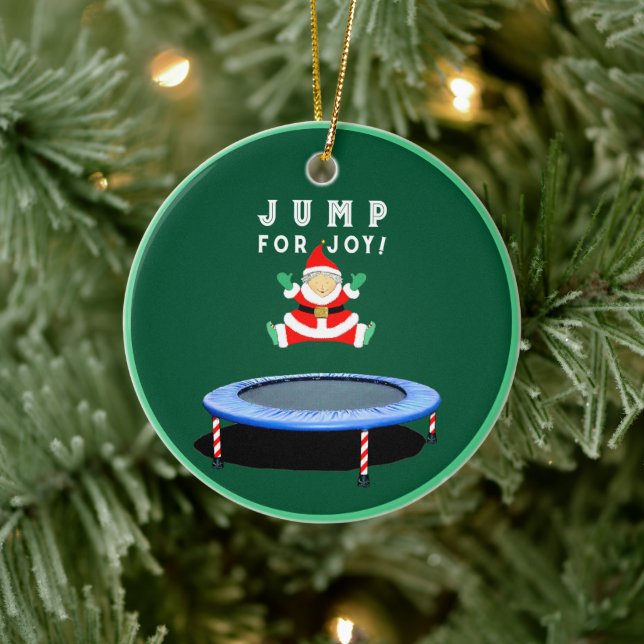 Trampoline Christmas Collectible Ceramic Ornament (Tree)