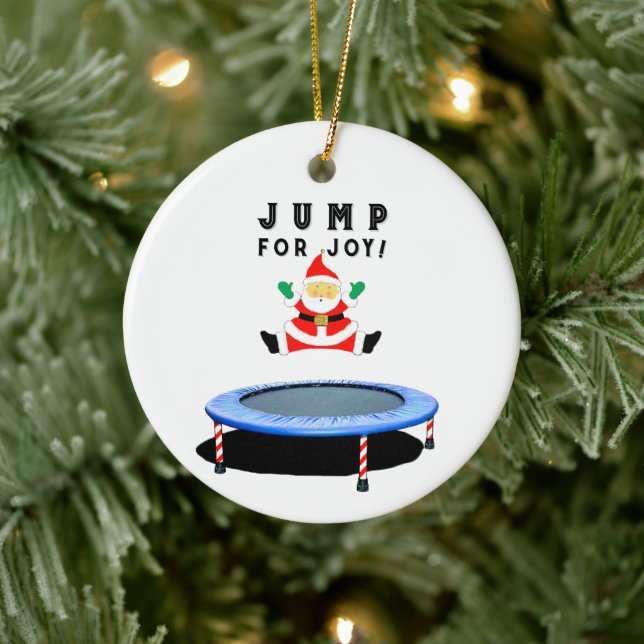 Trampoline Christmas Collectible Ceramic Ornament (Tree)