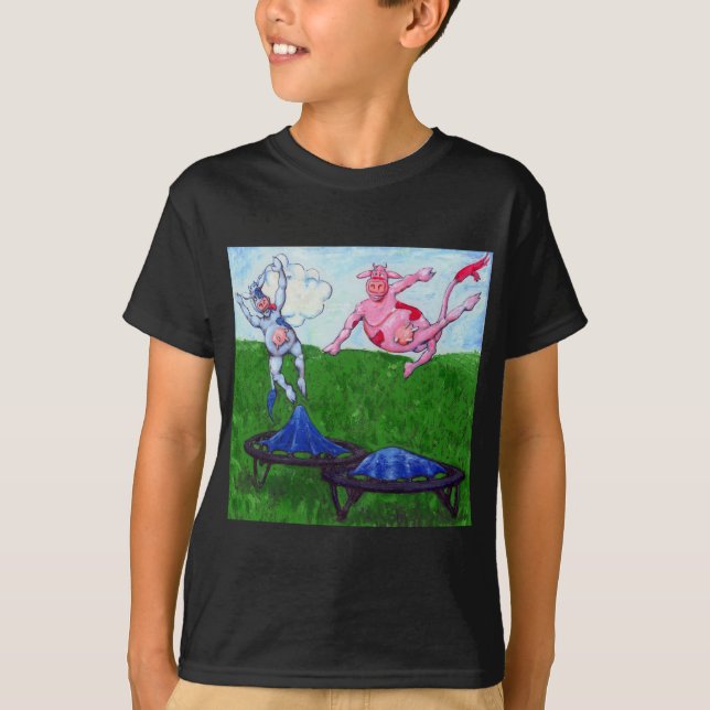 Trampoline cows T-Shirt (Front)