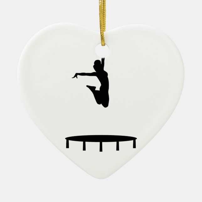 Trampoline girl ceramic ornament (Front)