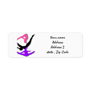 Trampoline gymnast address labels
