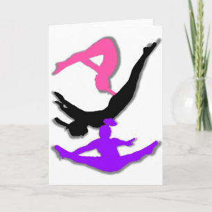 Trampoline gymnast card