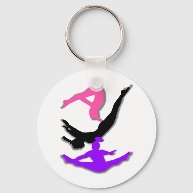 Trampoline gymnast keychain (Front)