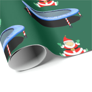 Trampoline Gymnastics Christmas Wrapping Paper