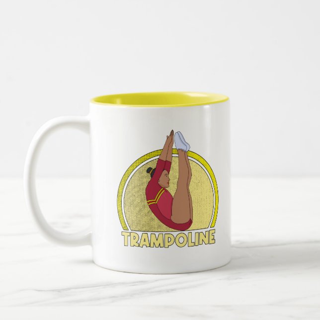 Trampoline Gymnastics Two-Tone Coffee Mug (Left)
