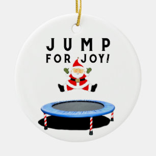 Trampoline Holiday Keepsake Ceramic Ornament