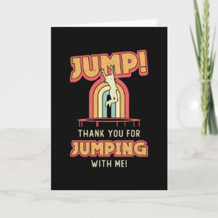 Trampoline Jump Thank You Gymnast Trampolining Card