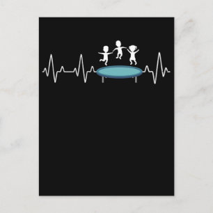 Trampoline Kids Jumping Postcard